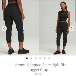 147-$75 NWT *FREE SHIPPING* Lululemon Adapted State High-Rise Jogger Crop Black